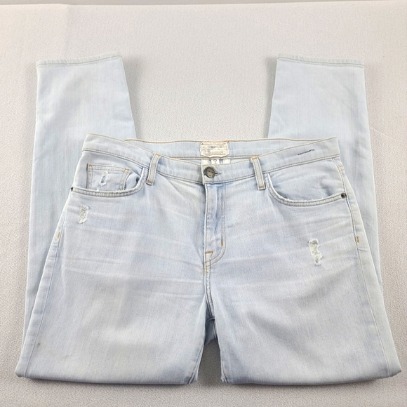 Current/Elliot The Fling Skinny Boyfriend Ankle Jeans Light Wash Wmn's 29 - Picture 1 of 9